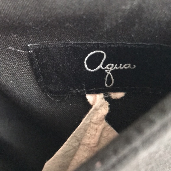 Aqua Tulip Black Mini Skirt with Pockets! Faux Wrap look size Medium back zipper - Picture 4 of 7